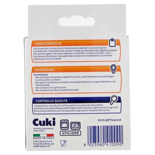 Cuki Anti-aderente Contenitor Cuptor Crostatina Tarta 10 buc, Bax 6 Set